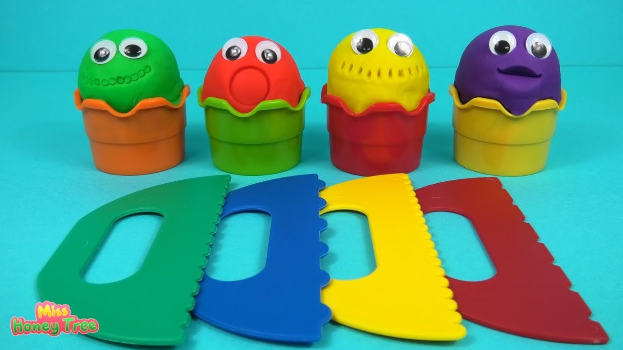 LEARN COLORS, COUNTING and SHAPES with PLAY DOH