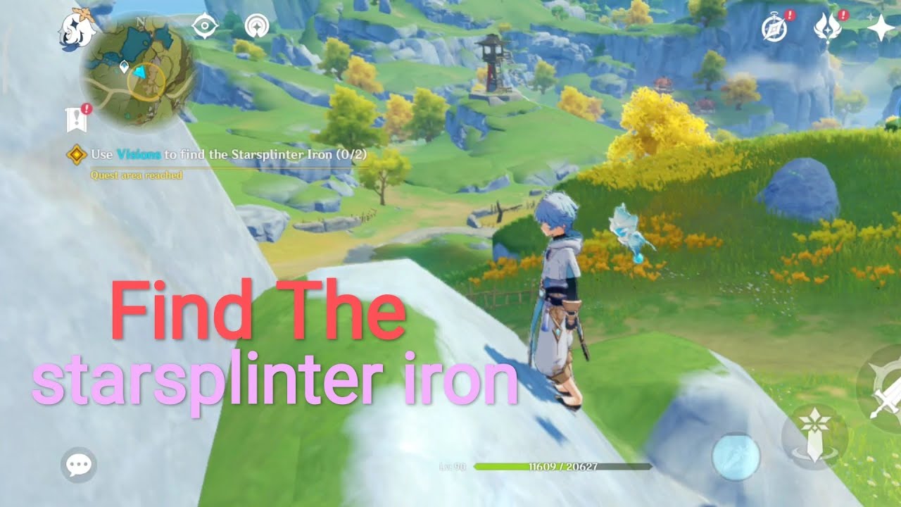 How To Use visions to find the starsplinter iron (0/2) Genshin impact