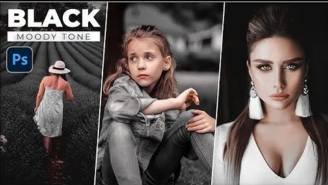 black tone preset- photoshop tutorial | black moody color grading in photoshop#kaifuedits