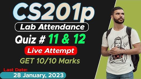 CS201p Lab Quiz 11-12 Solution 2023 | Live Attempt | The Merciful Academy