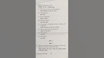 Auditing – Semester 6 | MDU | 2023 Question Paper