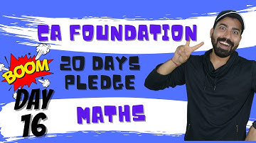 CA FOUNDATION I DAY #16 I MATHS I Probability PART 02 I 20DAYSPLEDGE I  SESSION 2020-21