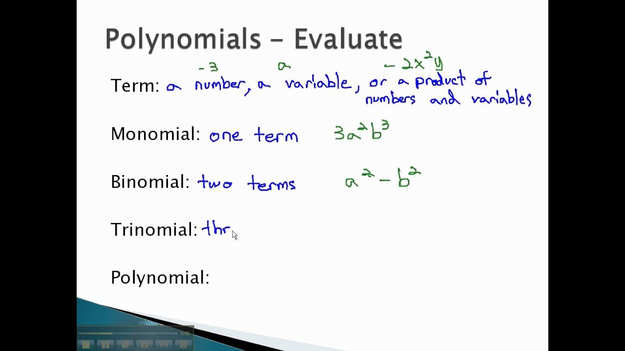 Polynomials - Evaluate - YouTube