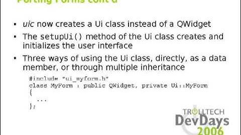Qt DevDays 2006 - Moving from Qt3 to Qt4: David Johnson, Justin Noel