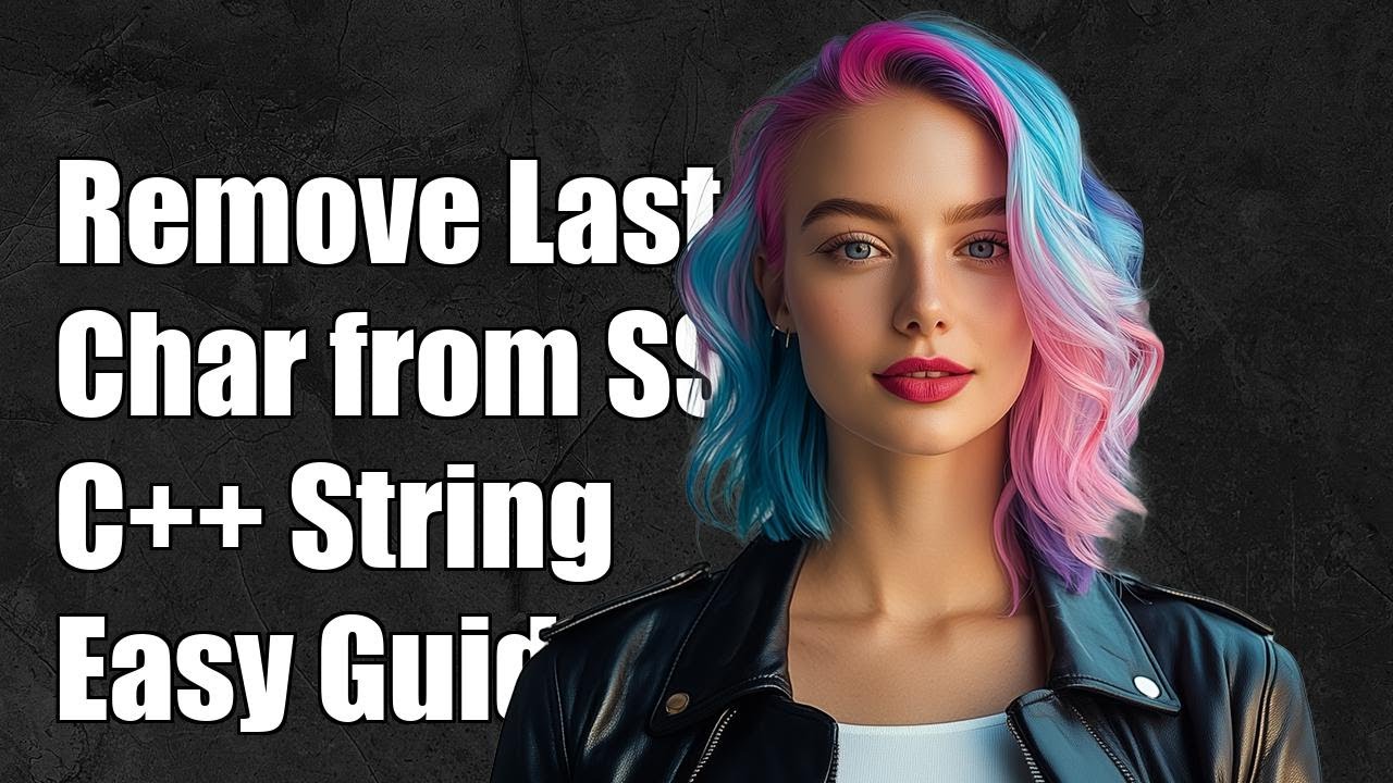 How to Remove the Last Character from a StringStream in C++ - YouTube