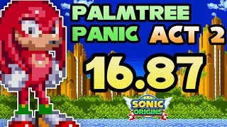 Sonic Origins Plus - Palmtree Panic Act 2 Speedrun In 16.87 Igt Knuckles
