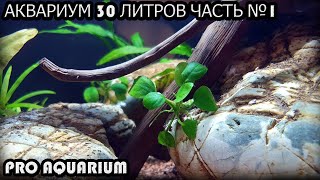 Запуск аквариума 30 литров с живыми растениями травник без CO2 ЧАСТЬ - №1 Начало!