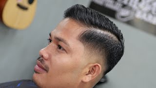 Mid Fade with Sidepart 🔥 Haircut Tutorial