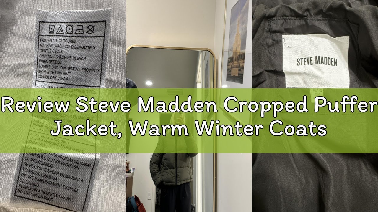 Review Steve Madden Cropped Puffer Jacket, Warm Winter Coats for Women, Trendy Cute Winter Jackets f