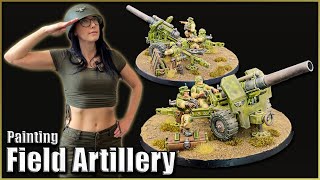 Painting a Field Ordinance Artillery Battery | Warhammer 40k Astra Militarum & Bolt Action screenshot 2