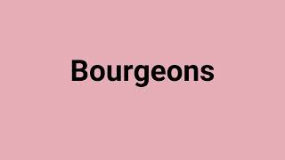 Bourgeons Meaning and Pronunciation