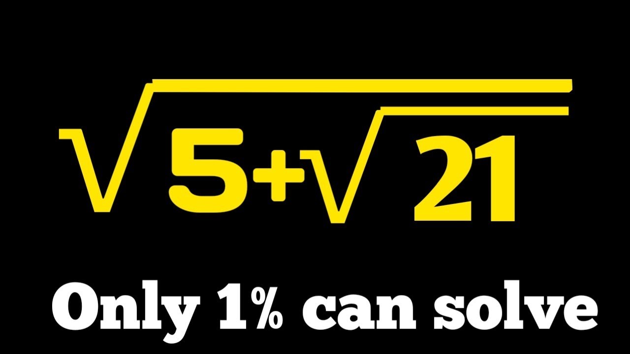 √(5 + √21) को 5 सेकंड में कैसे solve करें? | Most Viral Square Root ...