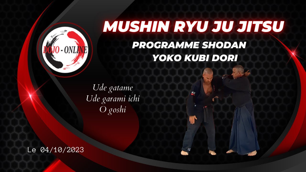 Mushin ryu Ju jitsu: Yoko kubi dori les trois techniques du  programme shodan