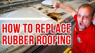 RV Rubber Roof Repair [ Replace Water Damaged Roof ]