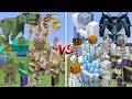 ALL MUTANT ZOMBIES &amp; HUSKS VS ALL MUTANT SNOW GOLEMS &amp; SKELETONS MOBS BATTLE IN MINECRAFT