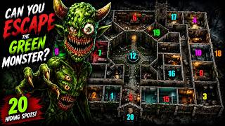 Only 1% Can Hide from the Green Monster! 😱 Find the Safest Hiding Place! screenshot 4