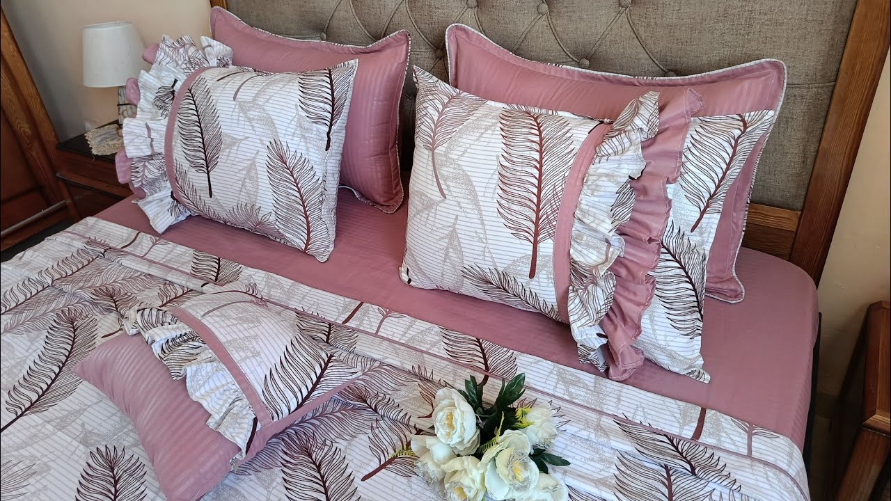 مشروع 💡 خياطة طقم دراوات 🪡🤑وسائد بالكشكشة وتقنية الباسبوال passboil💯 تكملت لطقم السابق