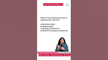 One minute One Question (Day 6/100) for architectural exams #architecture #gate2024