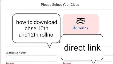 #cbseresult how to download cbse roll number for class 10th and 12th #class10thresult  #cbse12result
