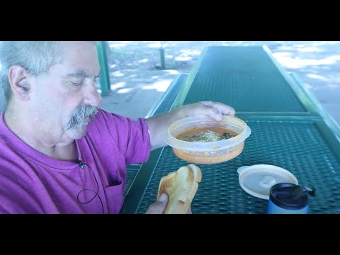 Tomato basil soup and grilled cheese ASMR