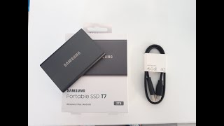 Review and Unboxing: Samsung T7 portable external SSD (2TB)