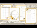 January 2022 printable planner  canva tutorial  digital plan with me