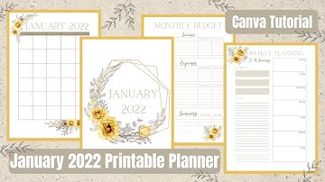 January 2022 Printable Planner ~ CANVA Tutorial ~ Digital Plan With Me