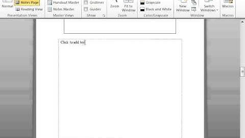 PowerPoint 2010 Add Speaker Notes