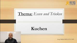 Goethe Prüfung A1, Sprechen/Konuşma bölümü; Thema: Essen und Trinken