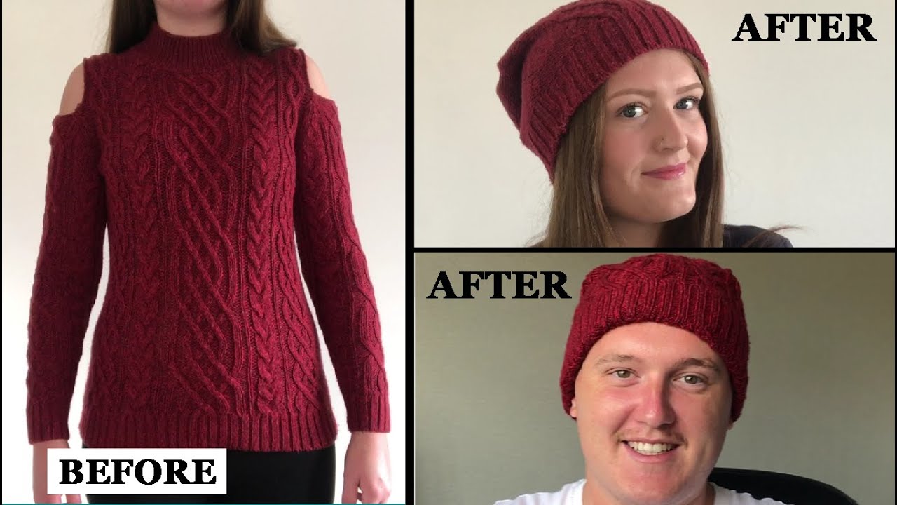 How to sew a beanie hat from old sweater – Kremi