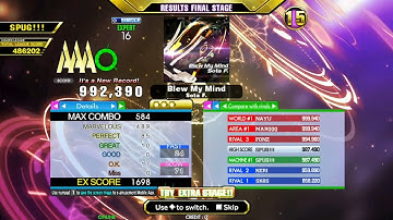 [DDR A3] Blew My Mind (ESP-16) 992,390 AAA + Full Combo