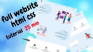 full website design in html and css