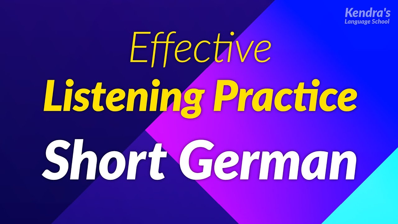 Effective Listening Practice of Short German Phrases - YouTube