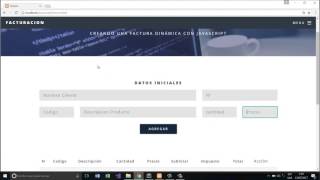Tabla dinámica con JavaScript