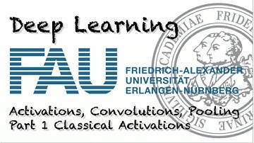 Deep Learning: Activations, Convolutions, and Pooling - Part 1 (WS 20/21)