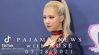 PAJAMA NEWS WITH ROSÉ // BLACKPINK ROSÉ  TIKTOK