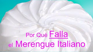 Por Que Falla el Merengue Italiano - Causas y Soluciones │Club de Reposteria