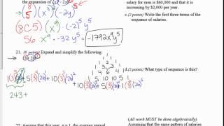 Sample test ch 8 sequences series and binomial theorem