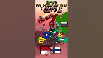 Europe but countries with 2 colours on their flag are gone#mapping #map #europe #geography #ww2 #fyp