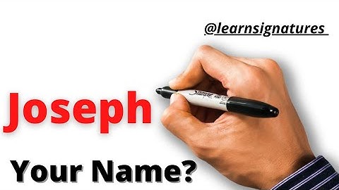 Joseph name signature style.  J name signature style.  signature of your name?