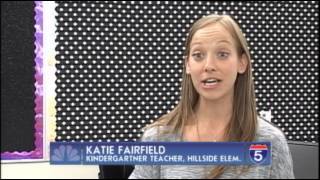 Eagle Point kindergartners learning with iPads - Aug 20th, 2014