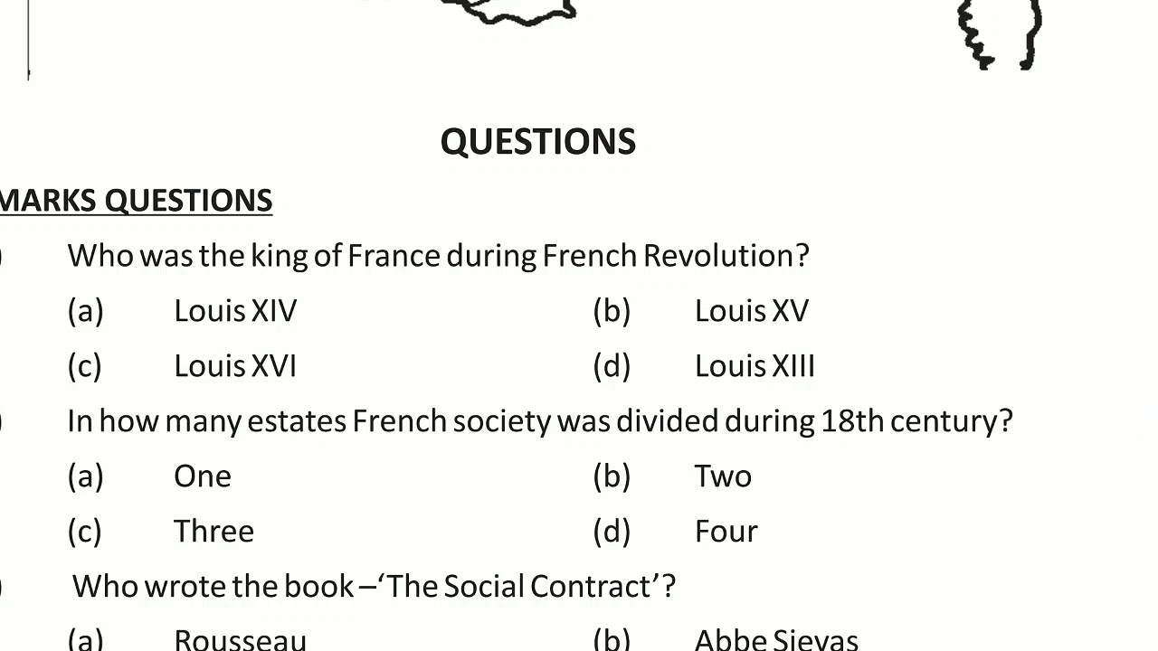 case study questions on french revolution for class 9