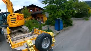 Transport eines 38T Bagger ( Transporte de uma Escavadeira 38T )