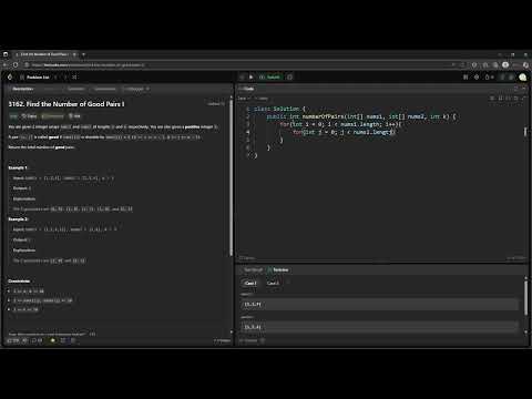 #LeetCode 3162 | Find the Number of Good Pairs I #Java