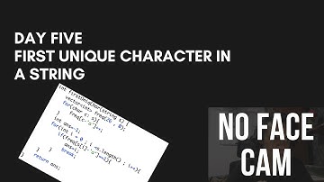 First Unique Character in a String ( arabic ) May Leetcode challenge Day 5
