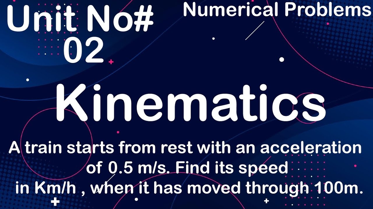 Numerical Problem 2.6: A train starts from rest with an acceleration of 0.5 m/s.s