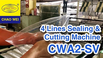 Double Layers 4 Lines Plastic Bag Making Machine | CHAO WEI: CWA2-800-SV / CWA2-1000-SV