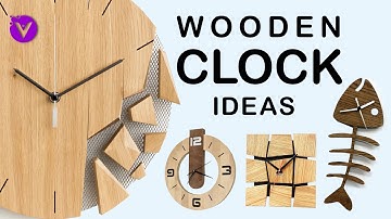 100+ DIY Wooden Wall Clock ideas / DIY Simple Art Wooden Clock At Home