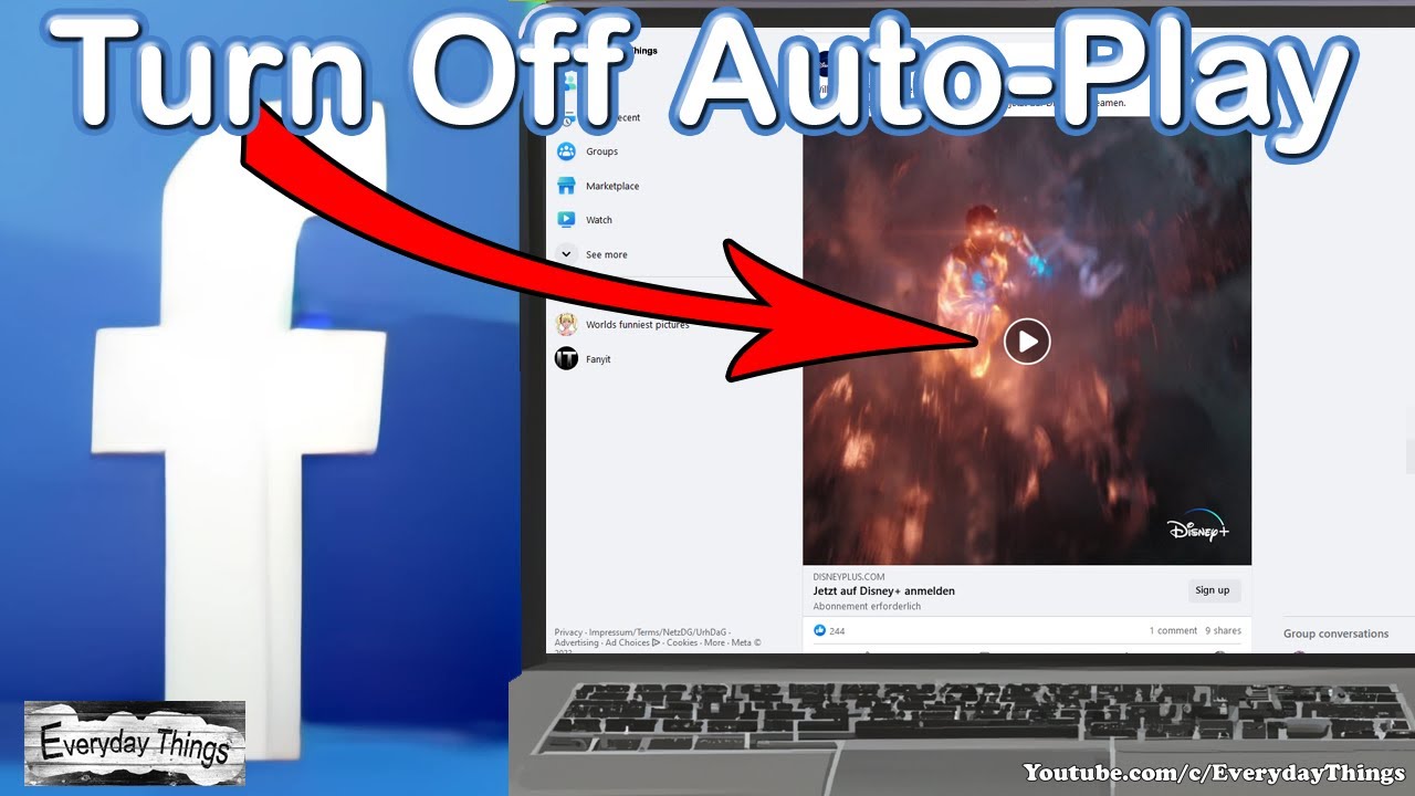 How to Stop Annoying Auto Play Videos on Facebook (Desktop) YouTube