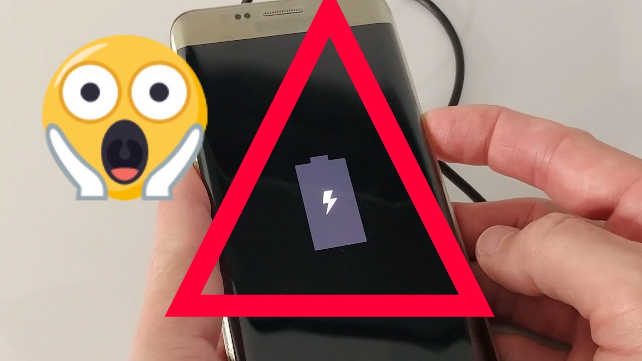 Læge Normal Seaport Samsung Galaxy Battery Not Charging / FIX White Lightning Bolt Wont Turn On  S5 S7 S8 S9 S10 Android - YouTube